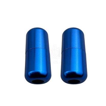 Elastische veters draaicapsule glans sluiting blauw geschikt voor elastische veters van 3 tot 9 mm breed exclusief 4 mm