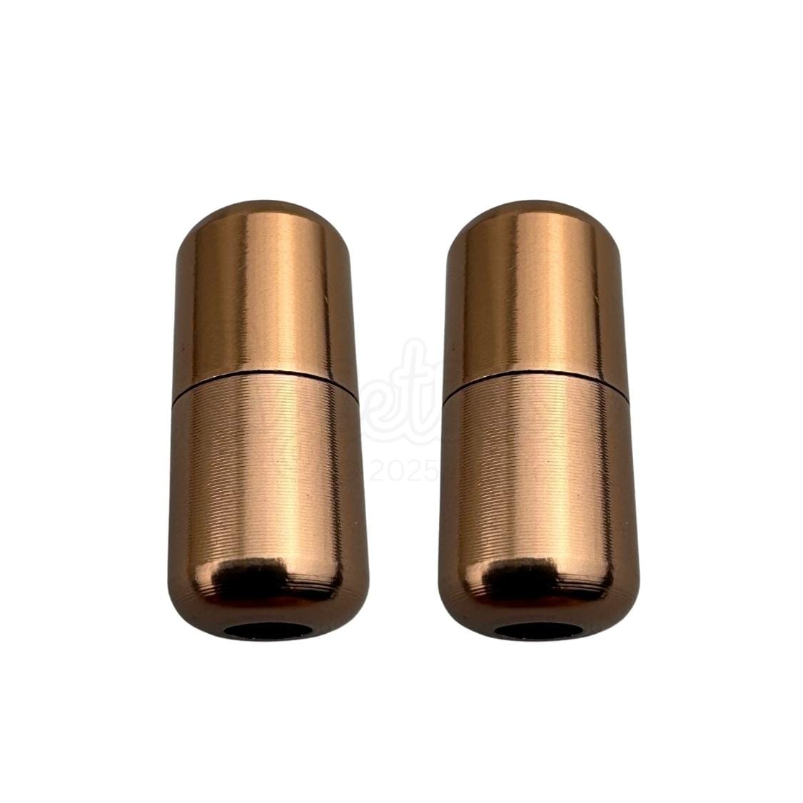 Elastische veters draaicapsule glans sluiting bruin geschikt voor elastische veters van 3 tot 9 mm breed exclusief 4 mm