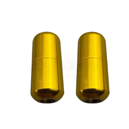 Elastische veters draaicapsule glans sluiting geel geschikt voor elastische veters van 3 tot 9 mm breed exclusief 4 mm