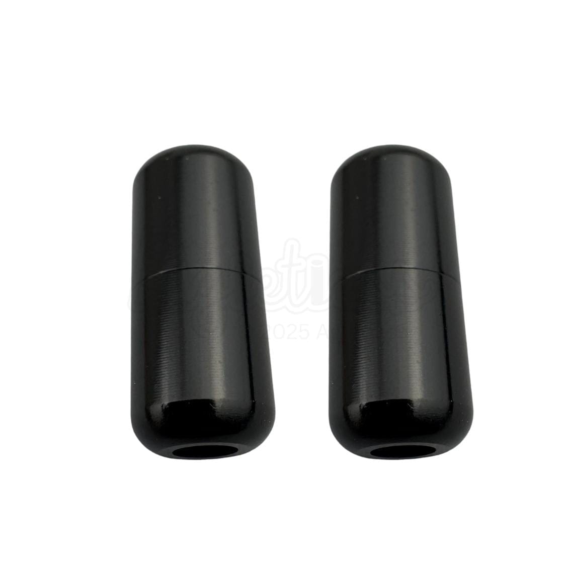 Elastische veters draaicapsule glans sluiting zwart geschikt voor elastische veters van 3 tot 9 mm breed exclusief 4 mm