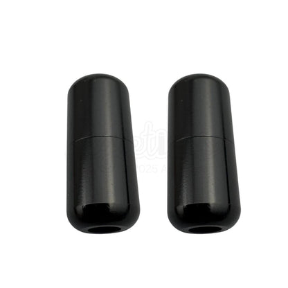 Elastische veters draaicapsule glans sluiting zwart geschikt voor elastische veters van 3 tot 9 mm breed exclusief 4 mm