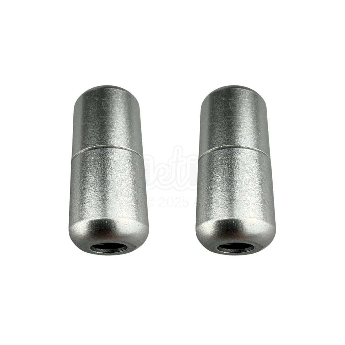 Elastische veters draaicapsule mat sluiting wit geschikt voor elastische veters van 3 tot 9 mm breed exclusief 4 mm