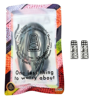 Elastische veters zonder strikken glitter 6mm bling magnetische sluiting stars in luxe verpakking