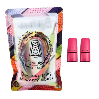 Elastische veters zonder strikken tie-dye 9mm magnetische sluiting driekleurig poeder in luxe verpakking