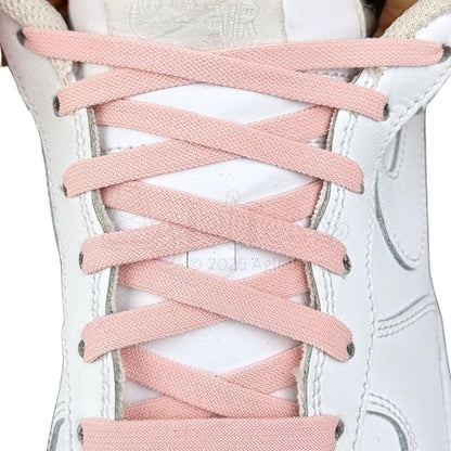 Elastische veters zonder strikken vintage 8mm onzichtbare clipjes roze met stretch uitgerekt